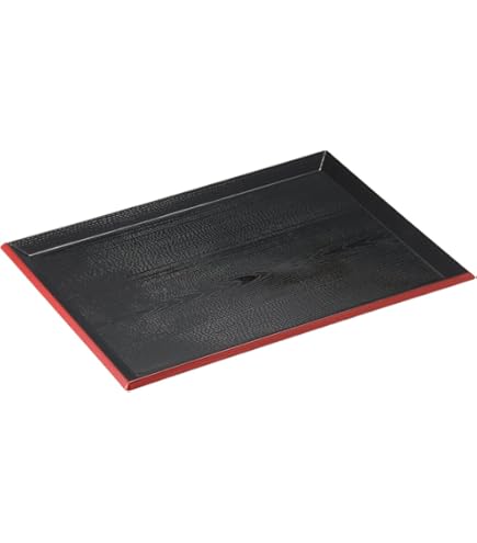 10枚★ほぼ新品★業務用 黒いお盆 長方形トレー 楽天市場】お盆 トレー 高級 四角 長方形 ブラック おもてなし