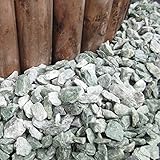 天然石 砕石砂利 1-2cm 800kg アイスグリーン (ガーデニングに最適 緑色砂利）