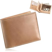 美品 フライングホース ナチュラル コードバン 二つ折り財布 日本製 大容量 名入れ無料】「FLYING HORSE」ナチュラルコードバン二つ折り財布