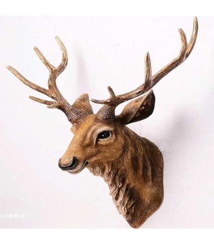 鹿の頭骨 壁掛け装飾 大きめ Amazon.co.jp: Kichvoe 鹿 頭 壁 装飾 枝角 フェイク 鹿 頭蓋骨 剥製