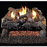 ピーターソンリアルファイアー24インチイブニングFyre Charredログセットwith vent-free天然ガスANSI認定g18 Burner – 電子non-standingパイロット変数の