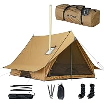 Amazon.co.jp: POMOLY CHALET 70 Pro ロッジ型テント 2人用 煙突穴付き