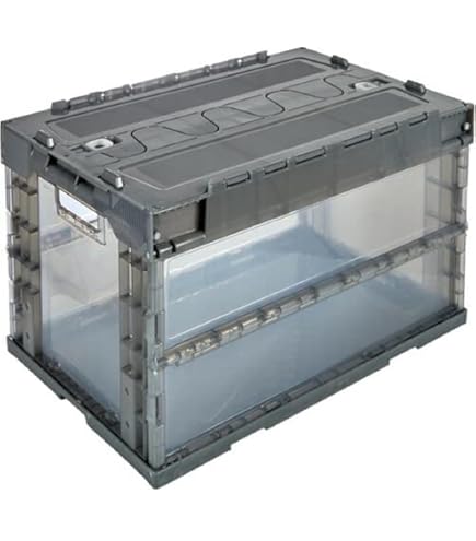 Amazon.co.jp: トラスコ中山(TRUSCO) 折りたたみコンテナフタ付 収納