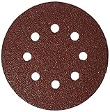 Bosch SR5R040 5-Inch Hook & Loop Sanding Disc, 8-Hole, Red, 40 Grit, 5 Pack [並行輸入品]