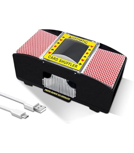 Fully Automatic Card Dealer Machine, Portable 360° Rotating Poker Card