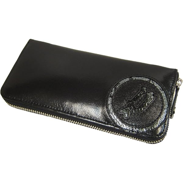 Amazon.co.jp: [ポリス] 長財布 ヌメ革 ラウンドファスナー 財布