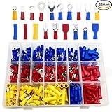 380Pcs Quick Disconnect Electrical Insulated Butt Female | Male Spade Fork Ring Solderless Crimp Con