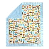 My Blankee Cars White Cotton Blanket Minky Dot Blue [並行輸入品]