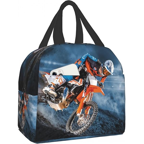 ALIFAFA Motocross Motorcycle Backpack - Dirt Bike Design School Bag For Teens & Adults, Black - View #9