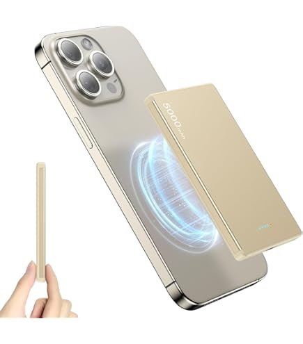 Amazon | モバイル バッテリー MagSafe対応 超薄型 軽量 小型 5000mAh