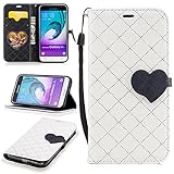 Aireratze(TM) Samsung Galaxy J3 2016 (J310) ケース　PU　手帳型　携帯電話用 [USBケーブルは無料です]　カバー カード収納ポケット付き　マグネット式　ス