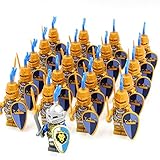 21pcs BチームGolden Medieval Castle Heavy Armor Knight in Ancient Rome with WeaponsミニフィギュアMilitaryブロックレ