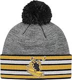 ピッツバーグスティーラーズジャージーストライプヴィンテージCuffed Pom Mitchell & Ness帽子(グレー)