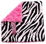 BbEmerald Pink Zebra Baby Pacifier Blanket