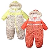 (レッド/80cm)ベビー服 女の子 カバーオール ジャンプスーツ スノーコンビ Mialy Mail ミアリーメール 中綿 裏シャギー 耐水圧2000 前開きファスナー ファー付フード ハート柄 レ