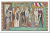 モザイク: Byzantine Empress Theodora and aトレインのコートレディース。用紙印刷壁アート 12in. x 18in.