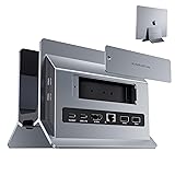PULWTOP 11 in 1 USB C ドッキングステーション Macbook Pro/Air用 縦置き Type-C スタンドとドック 一体型 拡張ドッキング 1*HDMI 4K@60Hz +1*SSDスロット付 (SSD含まれない) + 2*USB-A 3.0+ 2*USB-C 3.2 10Gbps + SD/TFカードリーダー + RJ45 + PD 100W入力 Mac/Win対応