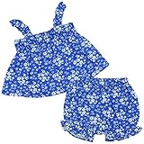 アンナニコラ 花柄 キャミソール&ブルマのセット 90cm ブルー AN10-54 E29 日本製