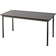 [山善] デスク パソコンデスク 幅140×奥行60×高さ70cm 【耐荷重80kg】 傷や汚れに強い天板 組立品 ダークブラウン MFD-1460(DBR/BR)