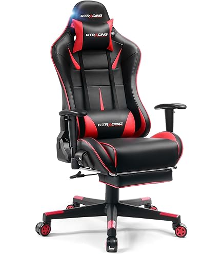 Amazon.co.jp: GTRacing ゲーミングチェア スピーカー付き オットマン