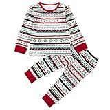 キッズ　ルームウェア　部屋着　パジャマ　ベビー服　子供服　ロンパース　カバーオール　上下セット　兄弟　姉妹　クリスマス　長袖　コットン (120, 上下セット)