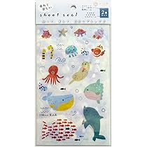 サンディライオンシールセット 蝶と海洋生物のシール2シートセット レア 廃盤 お値下げ！サンディライオンシール2枚セット 蝶と海のいきもの