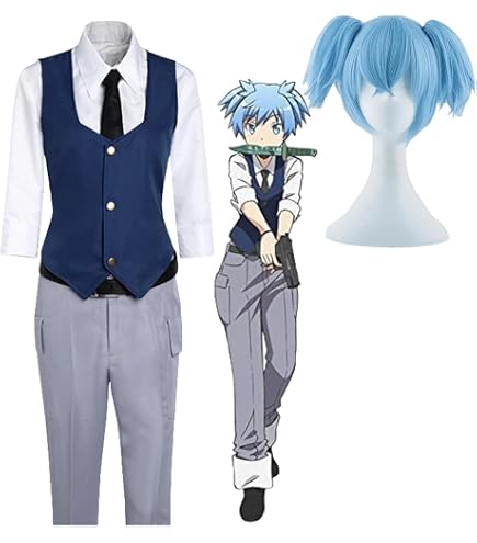 暗殺教室 潮田渚 ウィッグ コスプレ 衣装 セット Amazon.co.jp: 暗殺教室 潮田渚 コスプレ衣装 セット, ベスト