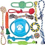12 個 犬ロープおもちゃ 犬おもちゃ 犬用玩具 噛むおもちゃ ペット用 コットン ストレス解消 セット 丈夫 耐久性 清潔 歯磨き 小/中型犬に適用