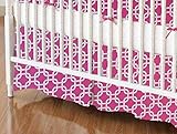SheetWorld - MINI Crib Skirt (24 x 39) - Hot Pink Links - Made In USA by sheetworld