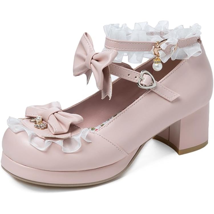 Amazon | [cnstone] ロリータ 靴 12.5cmヒール 厚底 パンプス ゴシック