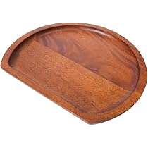 Amazon｜[徳成] お盆 トレー (木製漆塗り/半月型) 33.5×28.5cm｜上品な