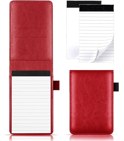 Amazon.co.jp: 7個の小さなメモ帳ホルダーセット、金属ペンと50枚の