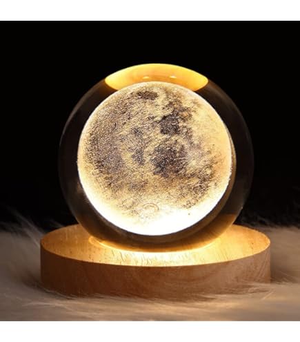 Amazon.co.jp : JTT 3Dクリスタルボールライト ムーン 月 RGB リモコン