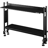 Bauhutte( バウヒュッテ ) デスクラック2 モニター台 ディスプレイ スタンド 机上台 ブラック 100cm幅 BHS-1000HN-BK