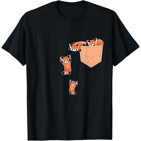 Amazon.co.jp: Funny T-Shirt, Red Panda, Men's, Animal Goods