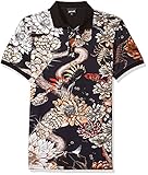 Just Cavalli Men's Desert Garden Polo Shirt Blue Navy Variant X-Large [並行輸入品]