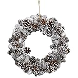 Snowy Pine Cone Wreath