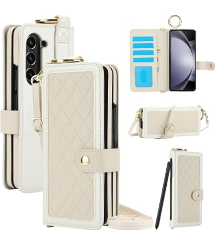 Amazon.co.jp: For Galaxy Z Fold 6 5Gケース財布型 肩掛け 首かけ 斜