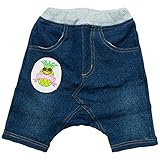 《初夏盛夏対応》 CHILD CHAMP(チャイルド チャンプ) ストレッチカラーデニムパイナップル五分丈サルエルパンツ 95cm/NB NO.C-86182305