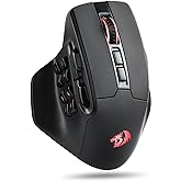 Redragon M811 PRO Wireless MMO Gaming Mouse, 15 Programmable Buttons RGB Gamer Mouse w/Ergonomic Natural Grip Build, 10 Side 