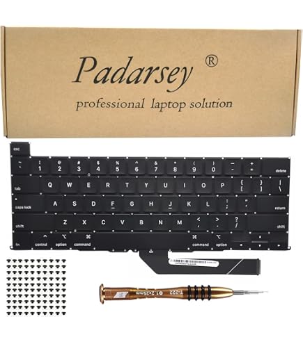 Amazon | Padarsey 交換用USレイアウトキーボード ブラック MacBook 12