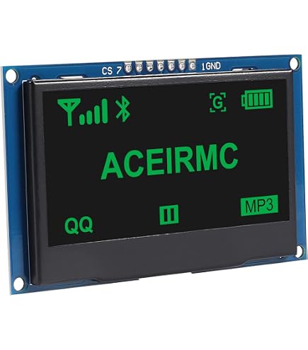 Amazon.co.jp: ACEIRMC 2.4インチ 128x64 OLED LCDディスプレイ