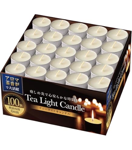 Amazon.co.jp: ティーライトキャンドル アルミカップ 燃焼 約4時間 100