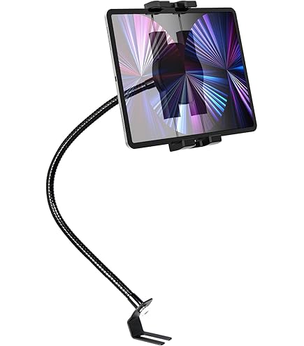EXSHOW Security Motorcycle Tablet Mount, [W/Lock & Key] Anti-Theft All Metal Tablet Holder For Bike, UTV, ATV, Forklift, Adjustable Arm Handlebar Clamp For IPad Pro Air, Tab, Surface Go,9-14" Devices - View #10