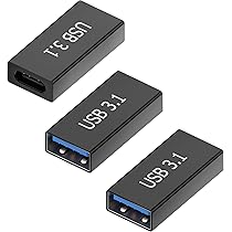 USB C 中継アダプタ メス to メス USB Type C Cタイプ⇔USB3.1中継アダプタ タイプC(メス)⇔USB3.1A(メス) データ