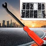 Sedeta® ドライバーで350Pcs車のプラスチックリベットファスナー ボディトリムクリップアソートメントプッシュピンABSプラスチックリベット
