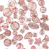 ファイニエ ビーズ アンティーク MIX 8mmー25mm ピンク 100g 丸 混形 BD3456