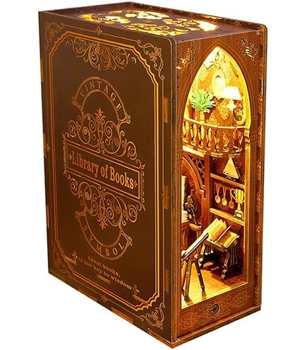 Amazon.co.jp: Spilay DIY ドールハウス ミニチュア 本 ヌック