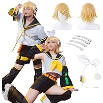 VOCALOID 鏡音リン コスプレ ヘッドホンLED付き フルセット 五次元 ボーカロイド 鏡音リン・レン ACT2 コスプレ道具