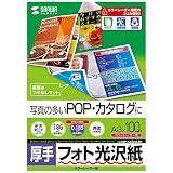 サンワサプライ(Sanwa Supply) カラーレーザー用フォト光沢紙・厚手 A3 100シート入り LBP-KAGNA3N